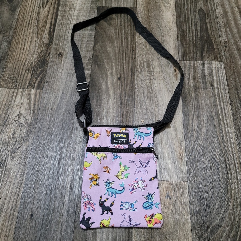 Loungefly Pokemon Eevee Eeveelutions Evolution Toss Passport Crossbody Purse Bag